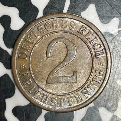 Lote de 2 peniques Alemania 1924-A #T6279 ¡Alto grado! Hermoso! Foto 1 de 2