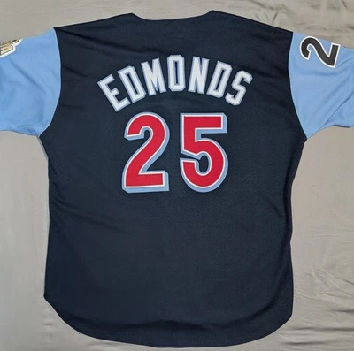 RARE Vintage JIM EDMONDS Anaheim Los Angeles Angels Jersey Russell Athletic sz52 - Image 1 of 4