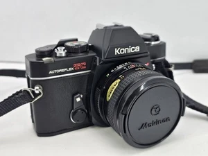 Konica Autoreflex TC 35mm SLR Film Camera + Hexanon AR Lenses, 50mm - Picture 1 of 11