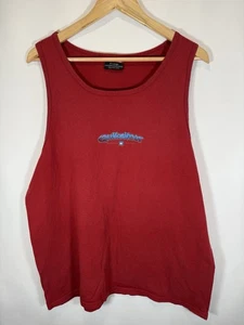 Quicksilver Men’s Red Vest Tank Top Size XL - Picture 1 of 5