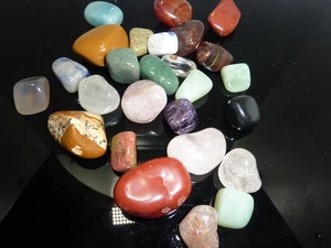 Tumbled Stones Assorted 9 OZ Mixed Polished Agate Crystals Blend - Picture 1 of 3