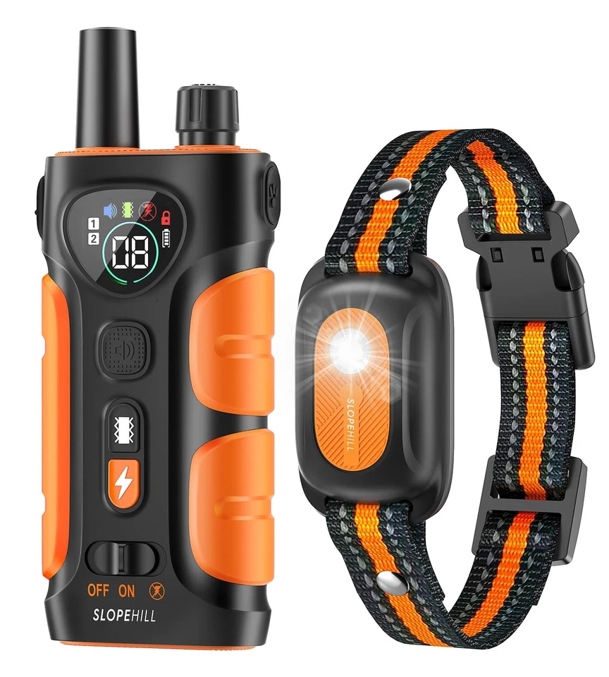 SLOPEHILL Dog Shock Collar,4200Ft Dog Training Collar with Remote,Ipx8 Waterproof E-Colla