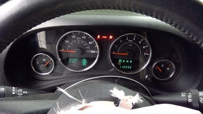 Used Speedometer Gauge fits: 2014 Jeep Wrangler cluster Rubicon 100 MPH w/vehicl - Image 1 of 4