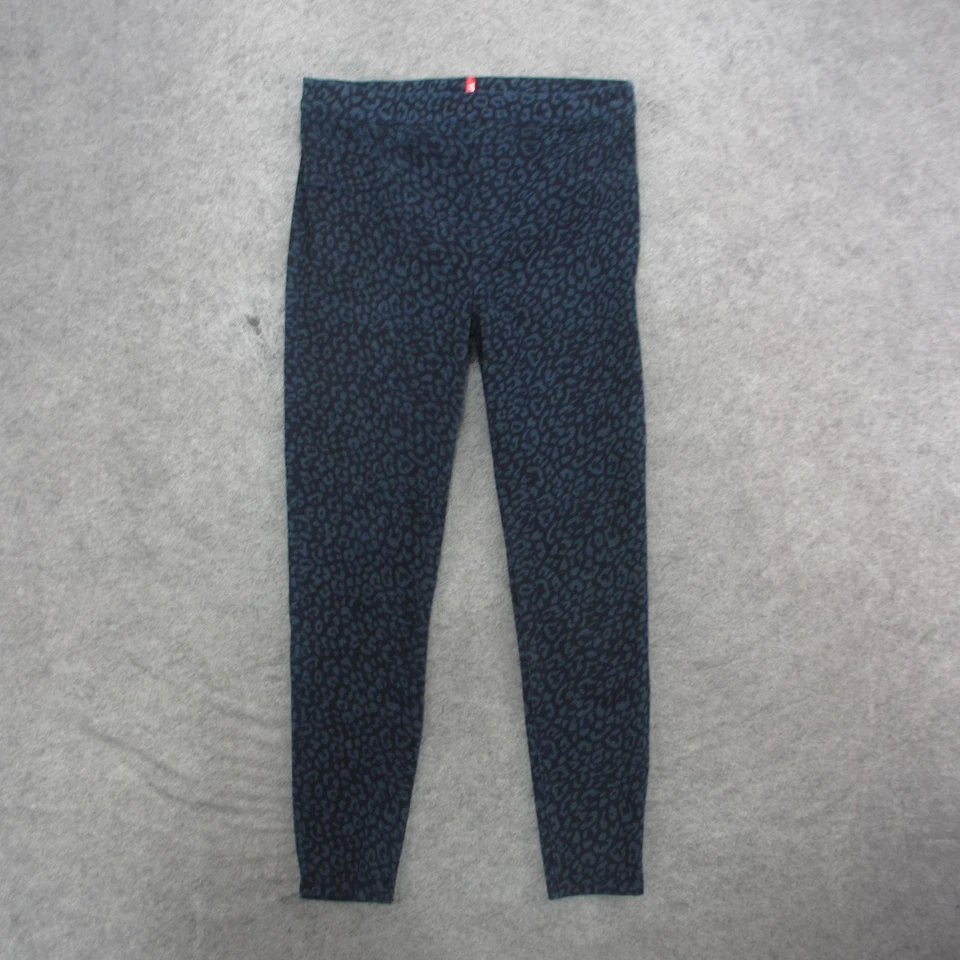 Leggings Spanx Mujer Grandes Azul Negro Estampado Leopardo Pull On Modelado Foto 1 de 4