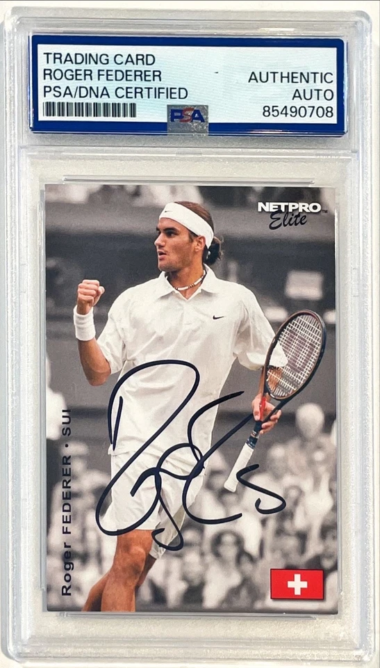 2003 Netpro Elite Tennis Roger Federer Rookie RC Signed Auto Card #S2 PSA DNA - Image 1 of 1