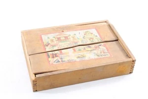 Vecchio Modulare Mattoncini Legno Vor 1945 Mattoncini Vintage Giocattolo - Picture 1 of 5