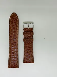 Hadley Roma 24MM Hand Made tan Alligator watch band strap - Picture 1 of 2