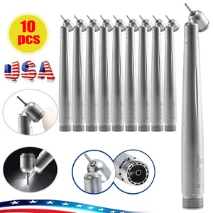 1-10 Dental 45° LED Chirurgische Hochgeschwindigkeit Handstück Turbine 2-Loch passend NSK Qx - Bild 1 von 15
