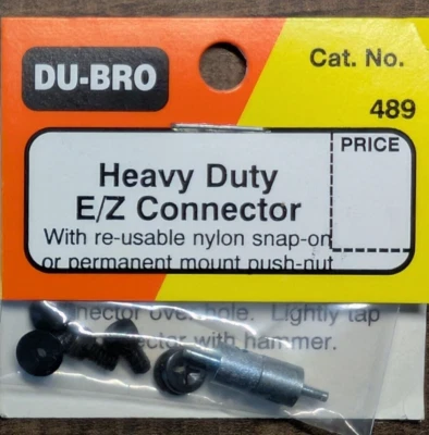 Du-Bro Heavy Duty E/Z Connector With Re-usable And Permanent Mount Nut #489 - Image 1 of 2
