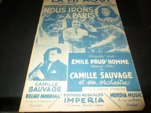 PARTITION "LUCIEN JEUNESSE & RAY VENTURA : LA MI-AOUT" film Nous irons a Paris - Picture 1 of 1