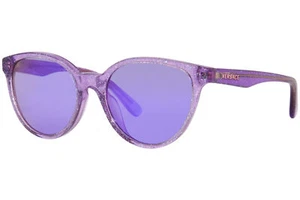 Versace VK4427U 53734V Sunglasses Youth Kids Girl's Lilac Glitter/Grey 46mm - Picture 1 of 7