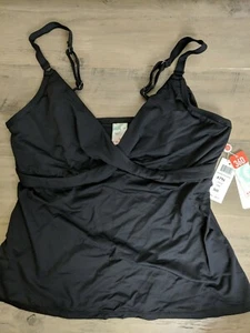 Swim Systems Crossover U Tankini A796 Sz: 36D Black NWT $88 - Picture 1 of 7