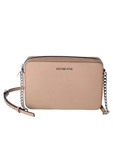 Nuova borsa a tracolla Michael Kors Jet Set grande East West in pelle saffiano cammello - Foto 1 di 6