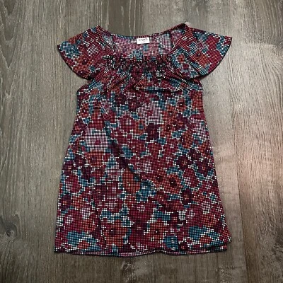 Blusa túnica Cato niñas multicolor lunares fluida manga gorra talla se ajusta como M Foto 1 de 4