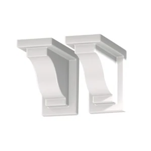 Mayne Yorkshire White Vinyl Decorative Brackets Attractive Durable 2 Pack New - Picture 1 of 12