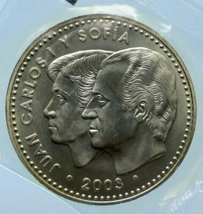 2004 SPAIN JUAN CARLOS I 25Y Spanish Constitution OLD Silver 12 Euro Coin i95668 - Picture 1 of 3