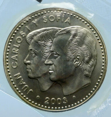 2004 SPAIN JUAN CARLOS I 25Y Spanish Constitution OLD Silver 12 Euro Coin i95668 - Image 1 of 3