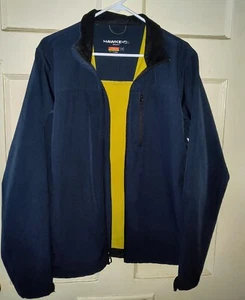 Hawke & Co Sport Jacket Coat Full Zip Performance Softshell blue  M Fleece Lined - Picture 1 of 3