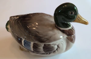 Large Vintage Otagiri Mallard Duck Ceramics Cookie Jar Biscuit Container *Flaws - Picture 1 of 22