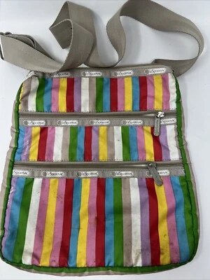 Lesportsac Vintage Madison Rainbow Small Crossbody Shoulder Bag 3 Zipper - Image 1 of 4
