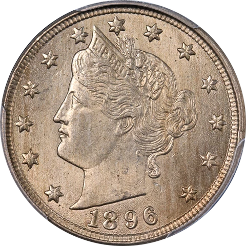 1896 Liberty V Nickel PCGS MS64 Superb Eye Appeal Nice Strike Cover