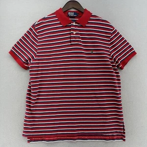 Y2K Polo Ralph Lauren Custom Fit Shirt Red White Blue Green Mens XL Holiday VTG - Picture 1 of 8