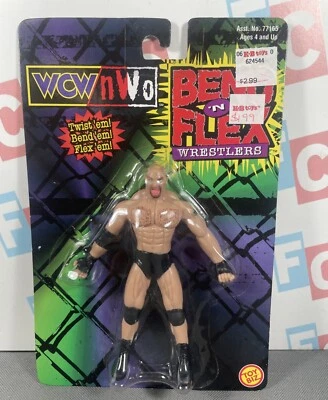 WCW 摔跤漫威玩具 Biz Toybiz Bend N Flex Bill Goldberg 公仔 — 第 1/3 张图片