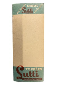 ANCIEN BLOC NOTE PUBLICITAIRE BONBON LUTTI TOFFEES PAS TOLE CARNET CAHIER BUVARD - Picture 1 of 1