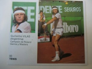 1983 SPANISH STICKER TENNIS GUILLERMO VILAS