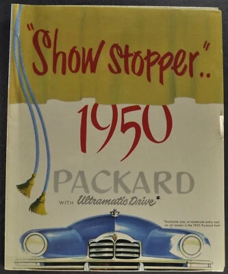 Carpeta de folletos Packard Super 8 1950 sedán convertible personalizado bonito original 50 Foto 1 de 4