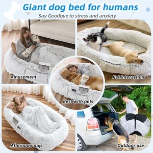 Human Dog Bed, 71"x45"x12" Dog Beds for Humans Size Fits You and Pets, Washable  - Picture 1 of 5
