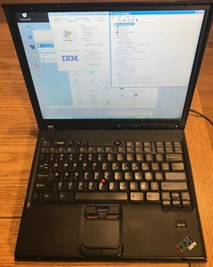 IBM Thinkpad t43 14" - 2ghz, 2gb, 80gb HDD, 1400x1050 LCD, Win XP, Complete - Picture 1 of 6