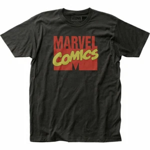 Marvel Comics Logo T Shirt Mens Licensed Marvel Superhero Avengers Movie Black - Picture 1 of 2
