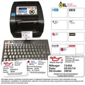 Oil Change Reminder Printer - Indy Print 2 PRO - Starter Kit - Picture 1 of 4