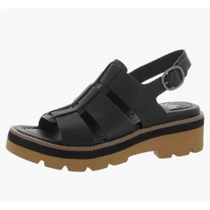 Sofft Patrina Women Leather Black Heels Sandal Size 9.5  - Picture 1 of 3