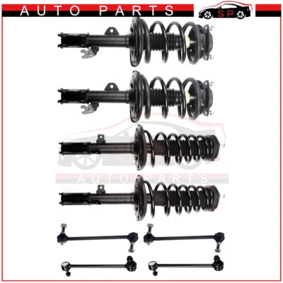 Front & Rear Struts With Coil Springs Sway Bars Kit For 2006-2012 Toyota Avalon Foto 1 de 4