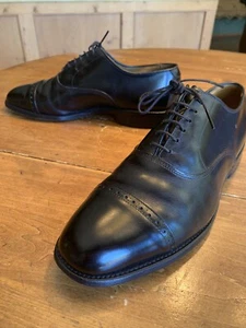 Allen Edmonds Byron Black Cap Toe Oxfords 8.5 E - Imagen 1 de 10