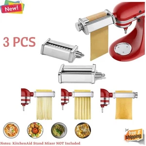 Pasta Attachment Fit KitchenAid Stand Mixer Spaghetti Fettuccine Cutting Roller - Picture 1 of 12