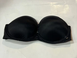 Victoria's Secret Very Sexy Push-Up 32DD Strapless Black Padded Underwire - Picture 1 of 9