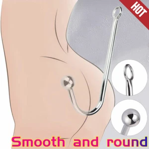 Metal Cock Ring Anal Ball Hook Anal Butt Plug Prostate Erection Enhancer Sex Toy - Picture 1 of 6