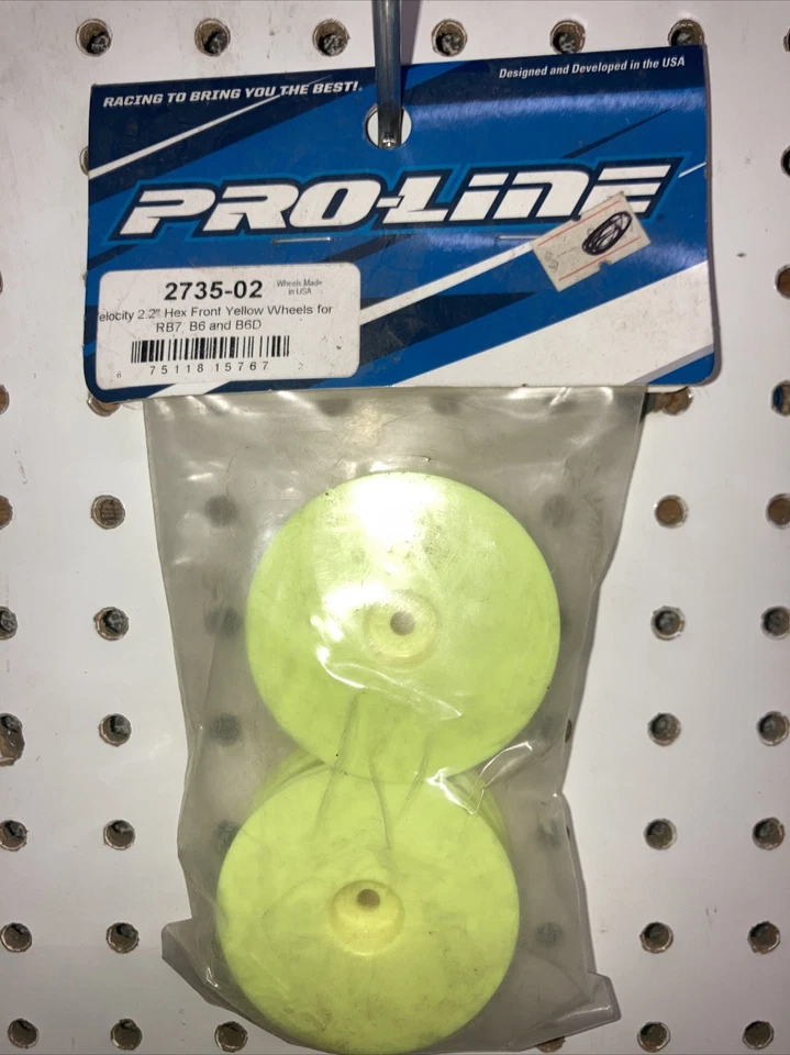 Pro-line 2735-02 Velocity 2.2" Front Wheels w/12mm Hex Yellow (2) - Image 1 of 1