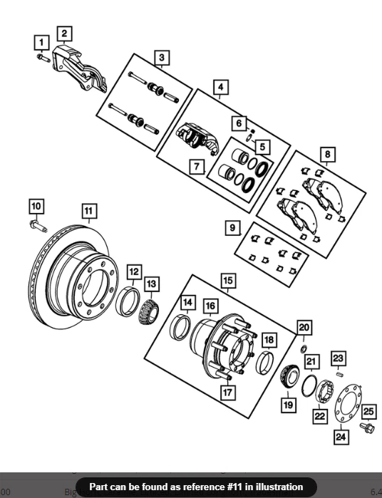 19-24 Ram 3500 задний тормоз ротор справа и слева Mopar новый OEM - Изображение 1 из 1