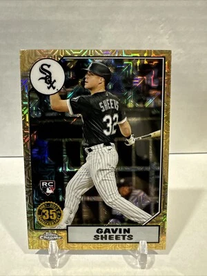 2022 Topps Chrome Silver Pack Mojo Refractor Rookie RC T87C-65 Gavin Sheets - Image 1 of 2