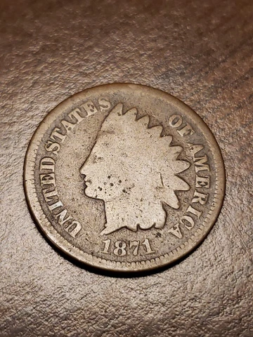 1871 Indian Head Cent Penny Cover