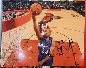 Washington Wizards #24 Jarvis Hayes Autographed Rookie 8x10 Color Action Photo - Picture 1 of 1