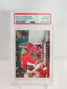 2020-21 Upper Deck UD Canvas Young Guns #C115 Philipp Kurashev RC Rookie PSA 10 - Picture 1 of 3