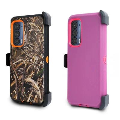 Ударопрочный чехол-кобура со встроенным экраном для Moto Edge 2021 Moto Edge 5G UW  - Изображение 1 из 2