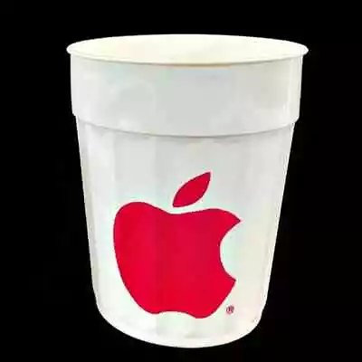 Vintage 80s/90s Apple Computer Red Logo Employee Promo Plastic 22oz Drink Cups  - Image 1 of 2