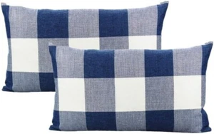 VAKADO 12x20 inch Pack of 2 Lumbar Buffalo Plaid Throw Pillow Covers Decorative - Picture 1 of 4