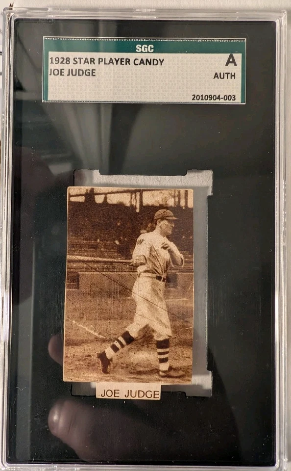 1928 Star Player Candy Joe Judge SGC Authentic Altered Ultra Rare Senators - Image 1 of 4